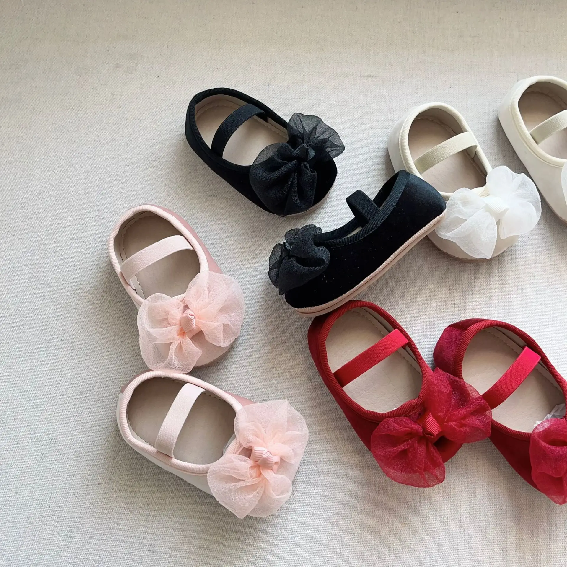 Red Bow Baby Shoes for Kids Non-Slip Elastic — feature 20