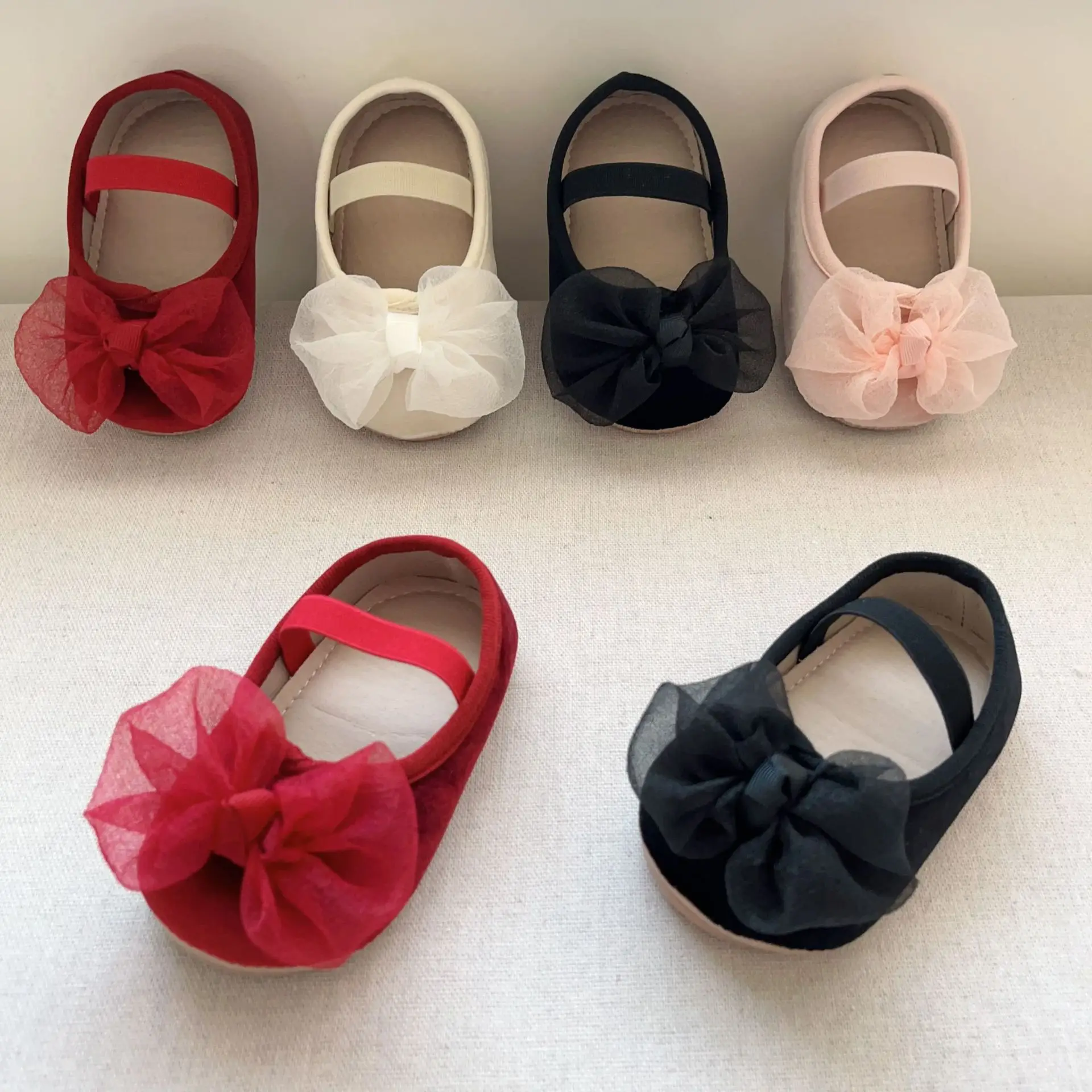 Red Bow Baby Shoes for Kids Non-Slip Elastic — feature 23