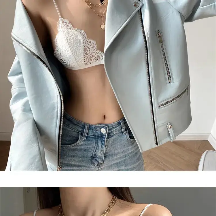 Women's Ultra-Thin Lace Triangle Cup Bra with Front Buckle — feature 18