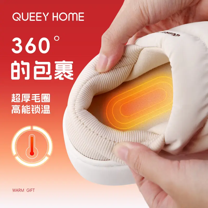 Waterproof Cotton Slippers for Women, Winter 2026 New Model, Non-Slip Thick-Soled Warm Plush Home Indoor Xinjiang Cotton Slippers for Men - Image 5