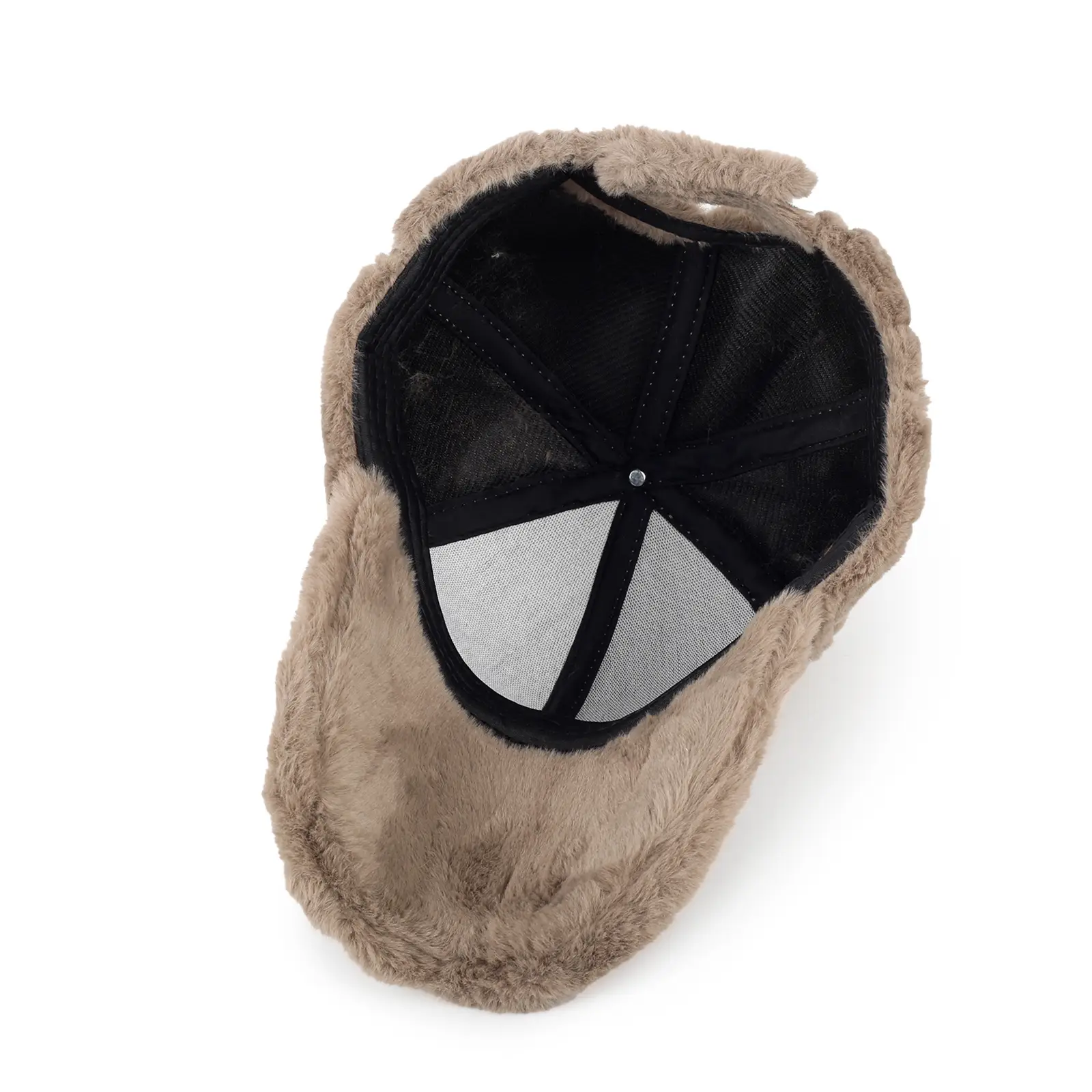 Plush Women's Winter Cap Beige High Color - Image 7