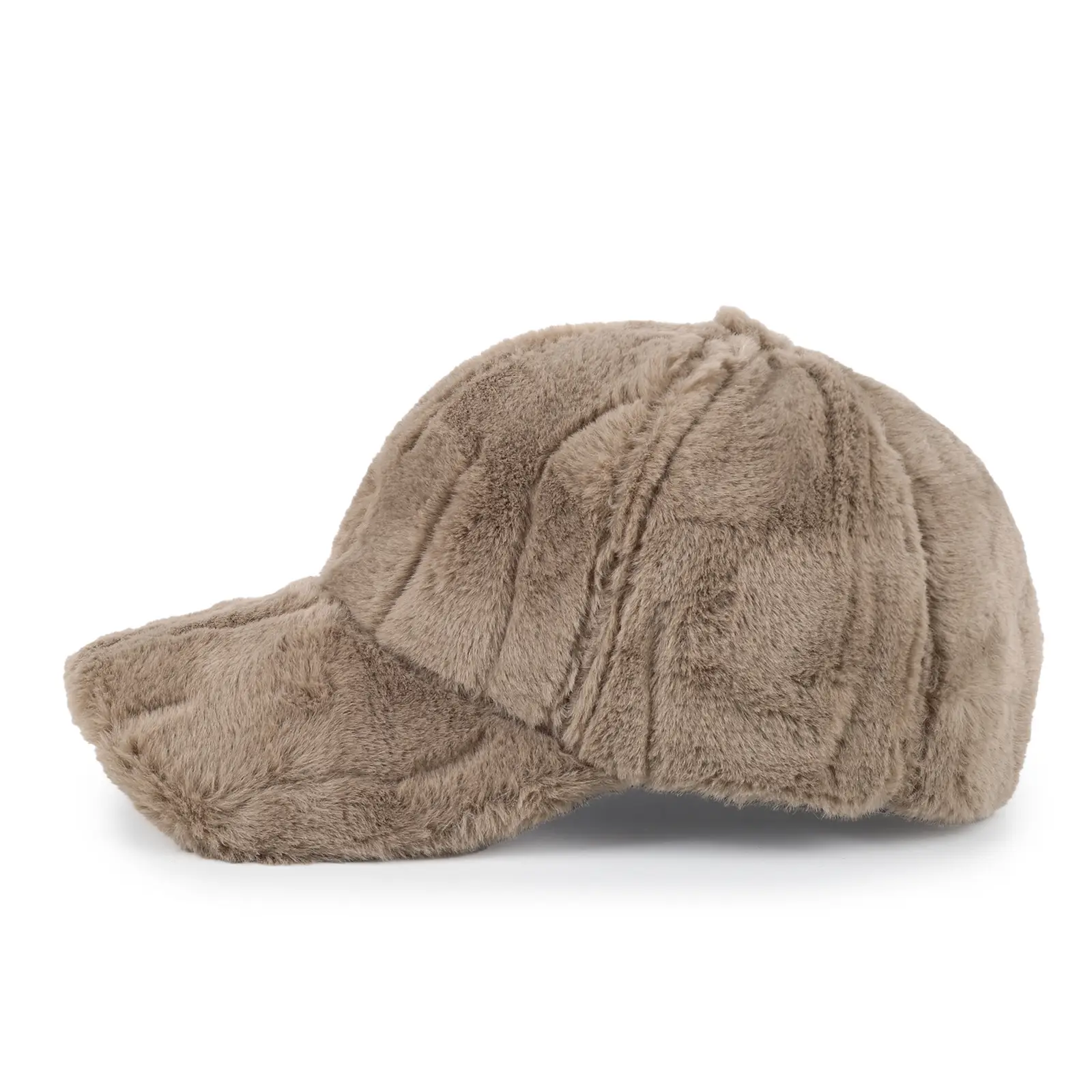 Plush Women's Winter Cap Beige High Color — feature 6
