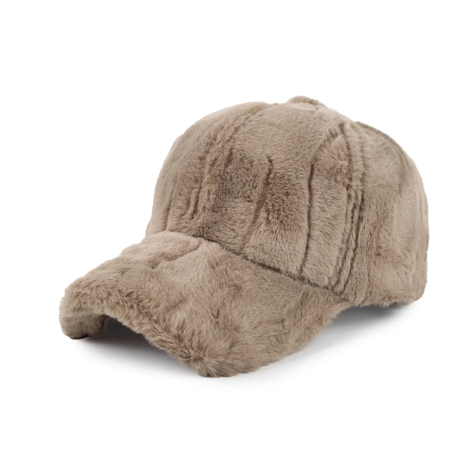 Plush Women's Winter Cap Beige High Color - Image 4