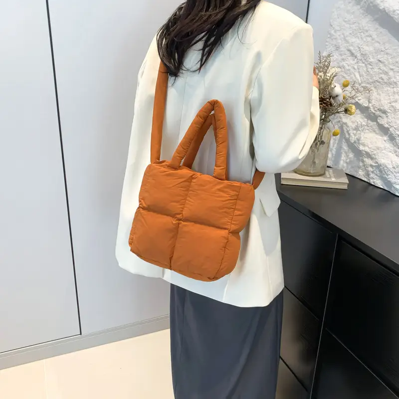 Korean Style Square Cotton Crossbody Bag Women - Image 11