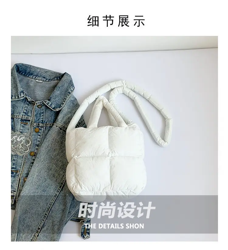 Korean Style Square Cotton Crossbody Bag Women — feature 3