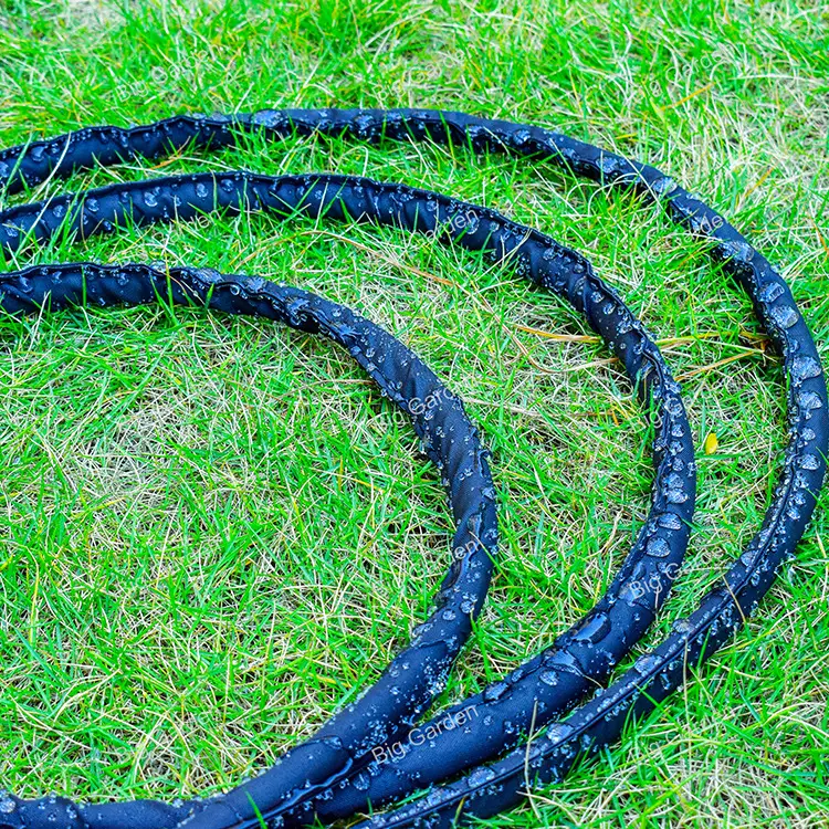 Cross-Border Garden Irrigation Fabric Drip Irrigation Pipe Flat Webbing Drip Irrigation Pipe for Fruit and Vegetable Irrigation, Lawn Watering, Flower Watering, Car Washing, Seepage Pipe