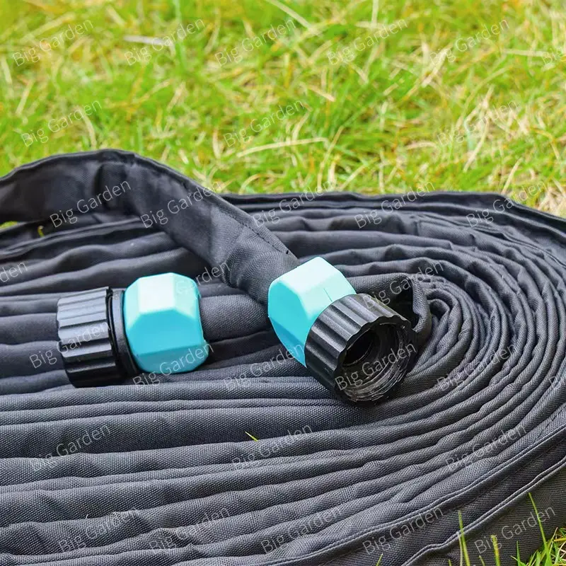 Cross-Border Garden Irrigation Fabric Drip Irrigation Pipe Flat Webbing Drip Irrigation Pipe for Fruit and Vegetable Irrigation, Lawn Watering, Flower Watering, Car Washing, Seepage Pipe