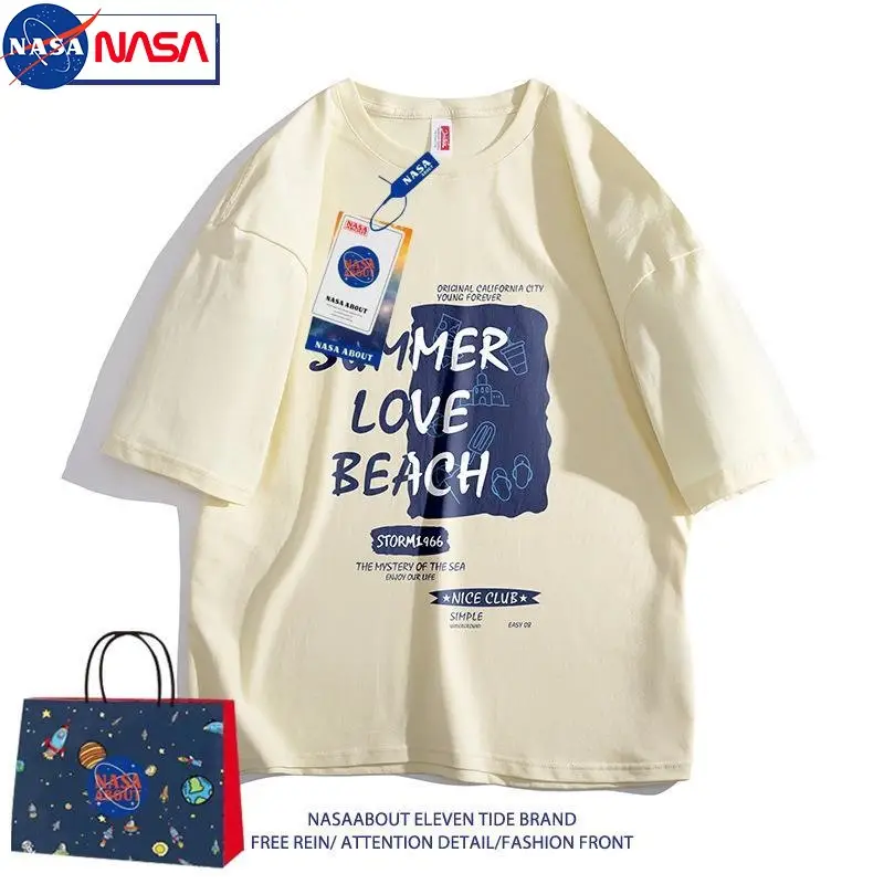 NASA Men's Women's Summer Cotton T-Shirt Loose Fit - Image 12