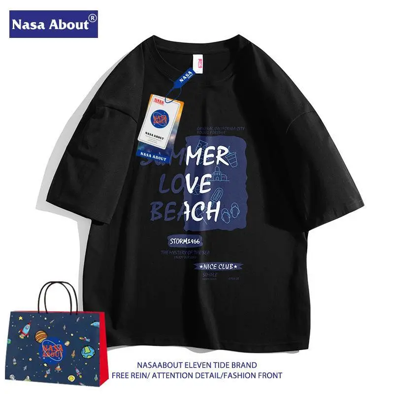 NASA Men's Women's Summer Cotton T-Shirt Loose Fit - Image 2
