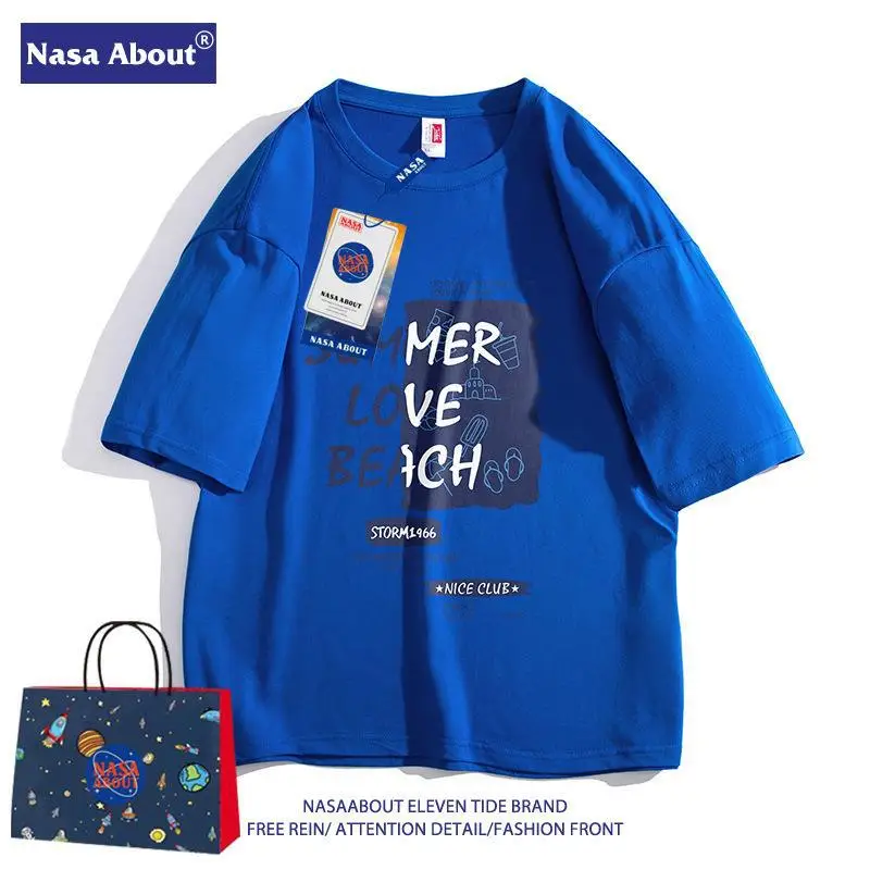 NASA Men's Women's Summer Cotton T-Shirt Loose Fit - Image 3