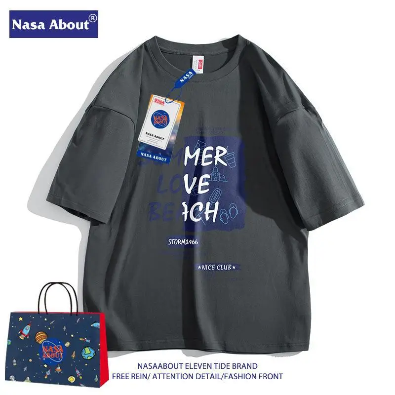NASA Men's Women's Summer Cotton T-Shirt Loose Fit - Image 5