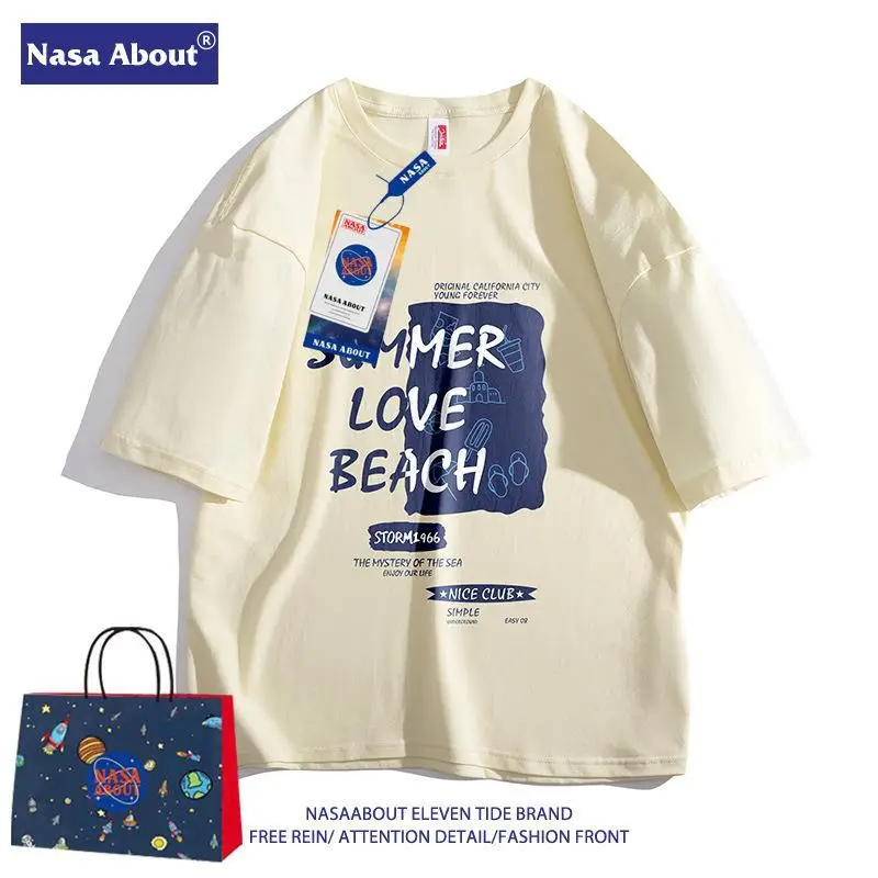 NASA Men's Women's Summer Cotton T-Shirt Loose Fit - Image 7