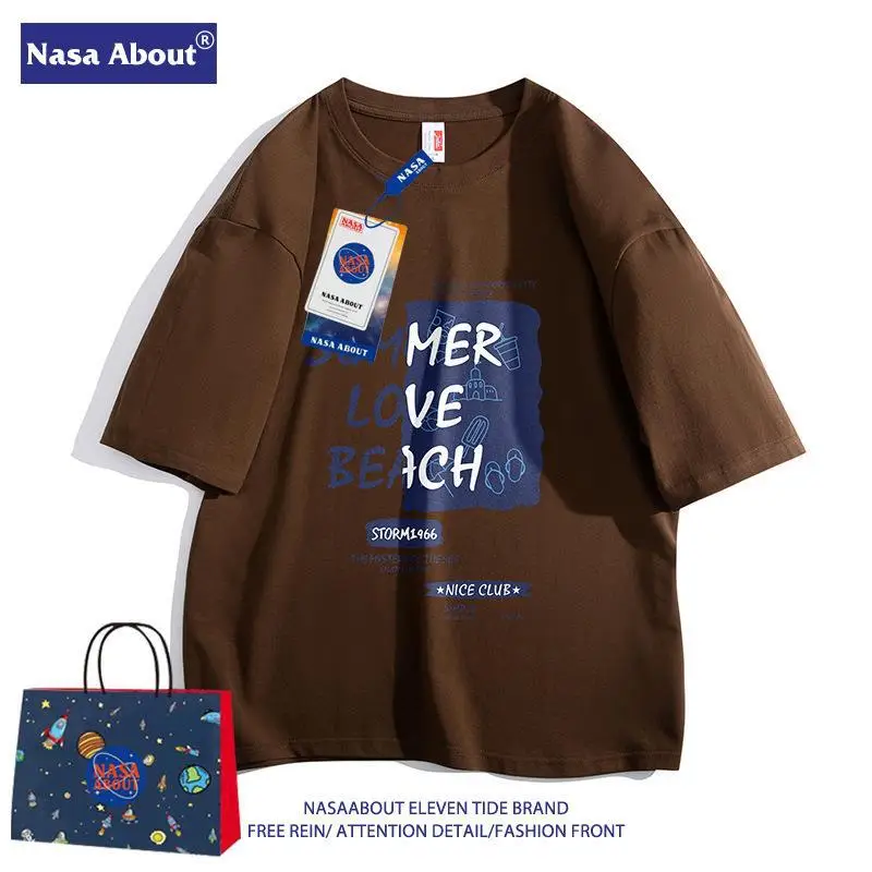 NASA Men's Women's Summer Cotton T-Shirt Loose Fit - Image 8