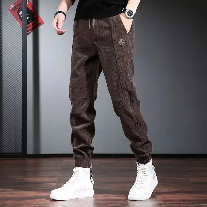 Men's Fleece Lined Harlan Ankle Pants Brown — feature 15