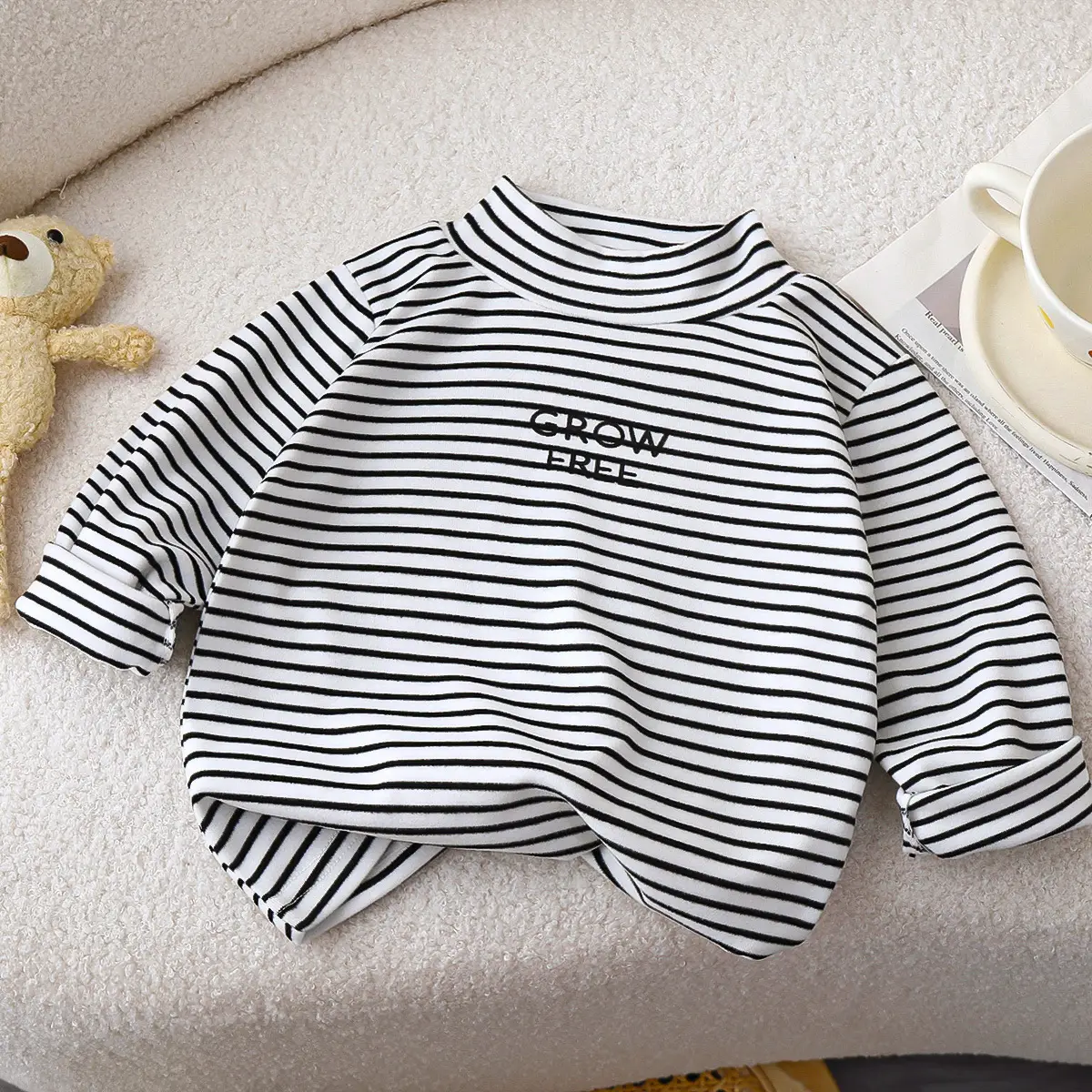 Autumn Striped Long Sleeve T-Shirt for Boys - Image 7