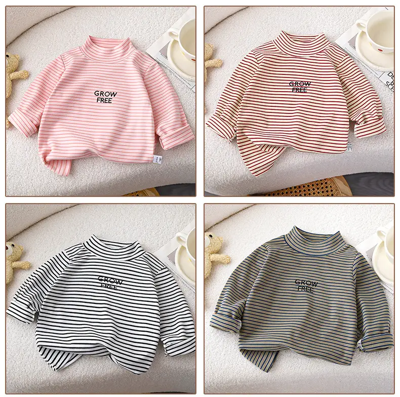Autumn Striped Long Sleeve T-Shirt for Boys — feature 14