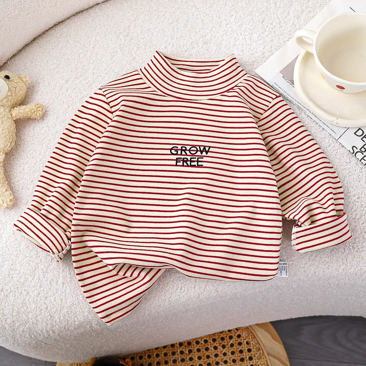 Autumn Striped Long Sleeve T-Shirt for Boys - Image 2