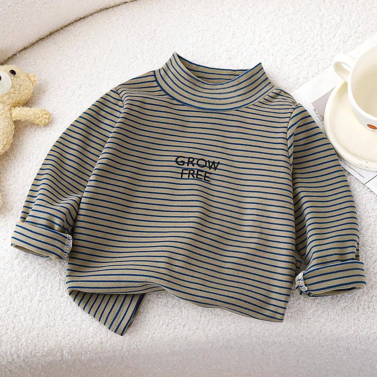 Autumn Striped Long Sleeve T-Shirt for Boys - Image 3
