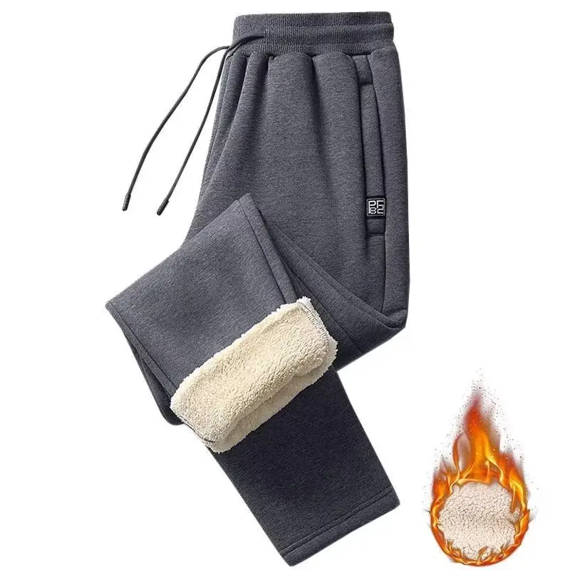 Men's Fleece Lined Thick Sweatpants Black Plus Size — feature 7