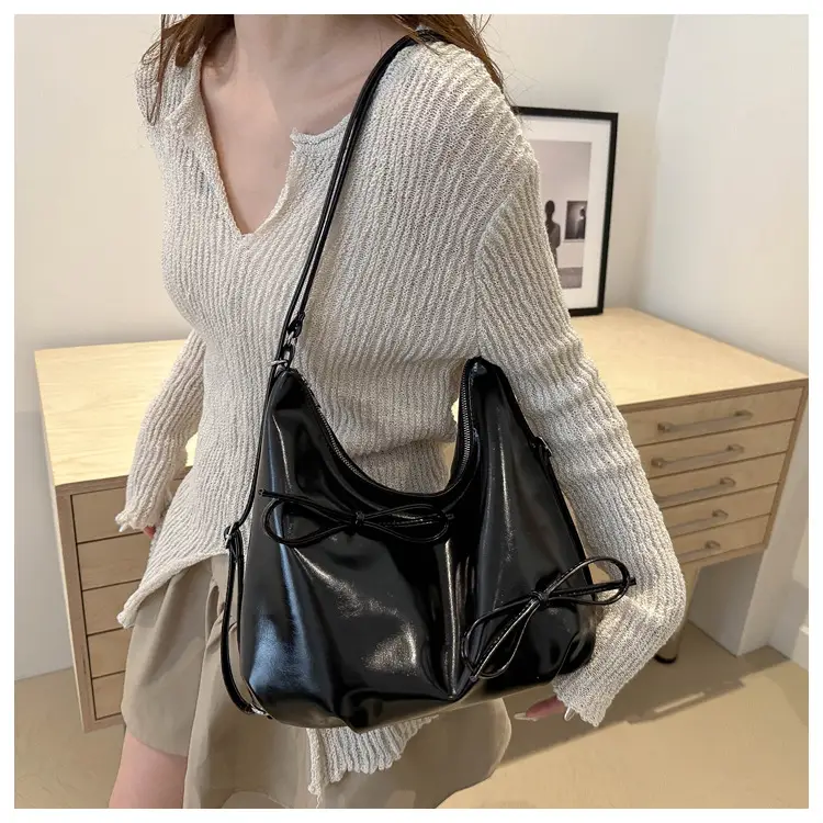 Light Blue Bow Backpack Women's Fashion Tote Bag — feature 14