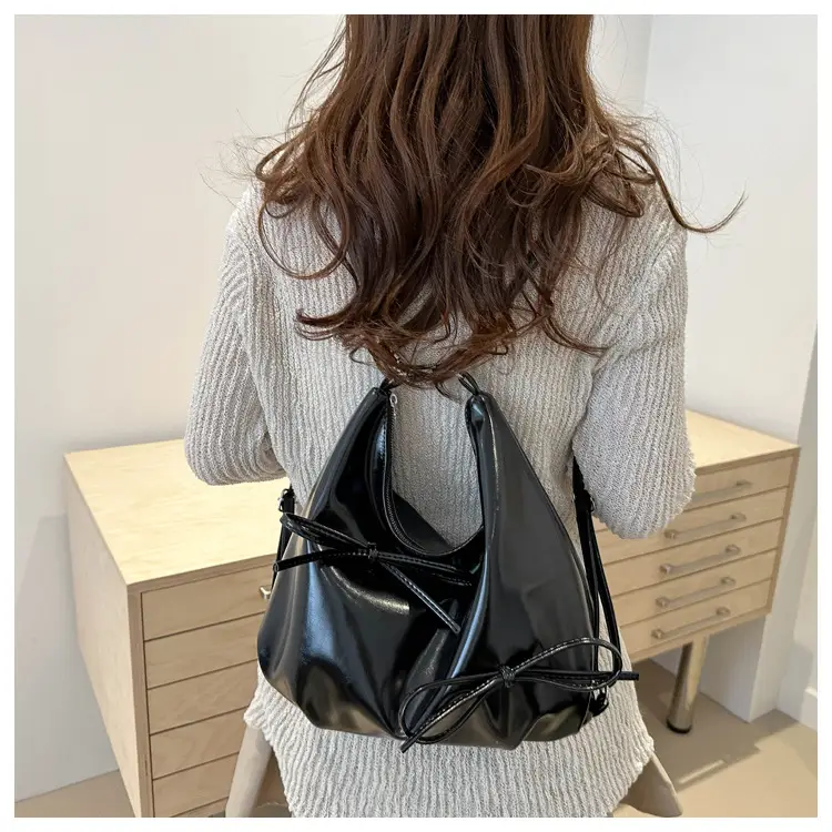 Light Blue Bow Backpack Women's Fashion Tote Bag — feature 15