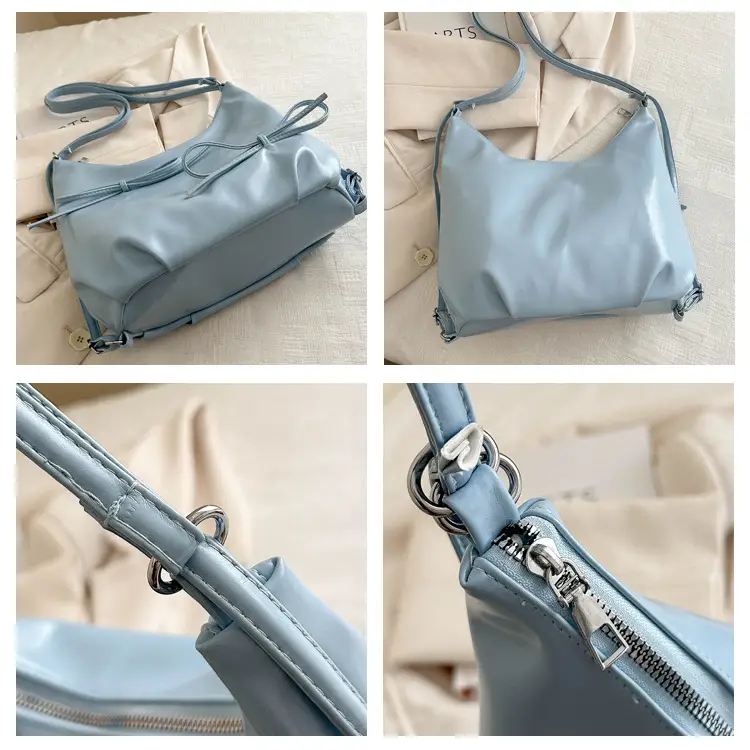 Light Blue Bow Backpack Women's Fashion Tote Bag — feature 7