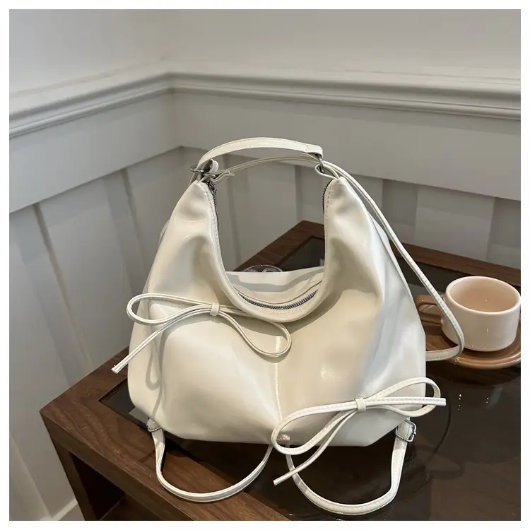 Light Blue Bow Backpack Women's Fashion Tote Bag