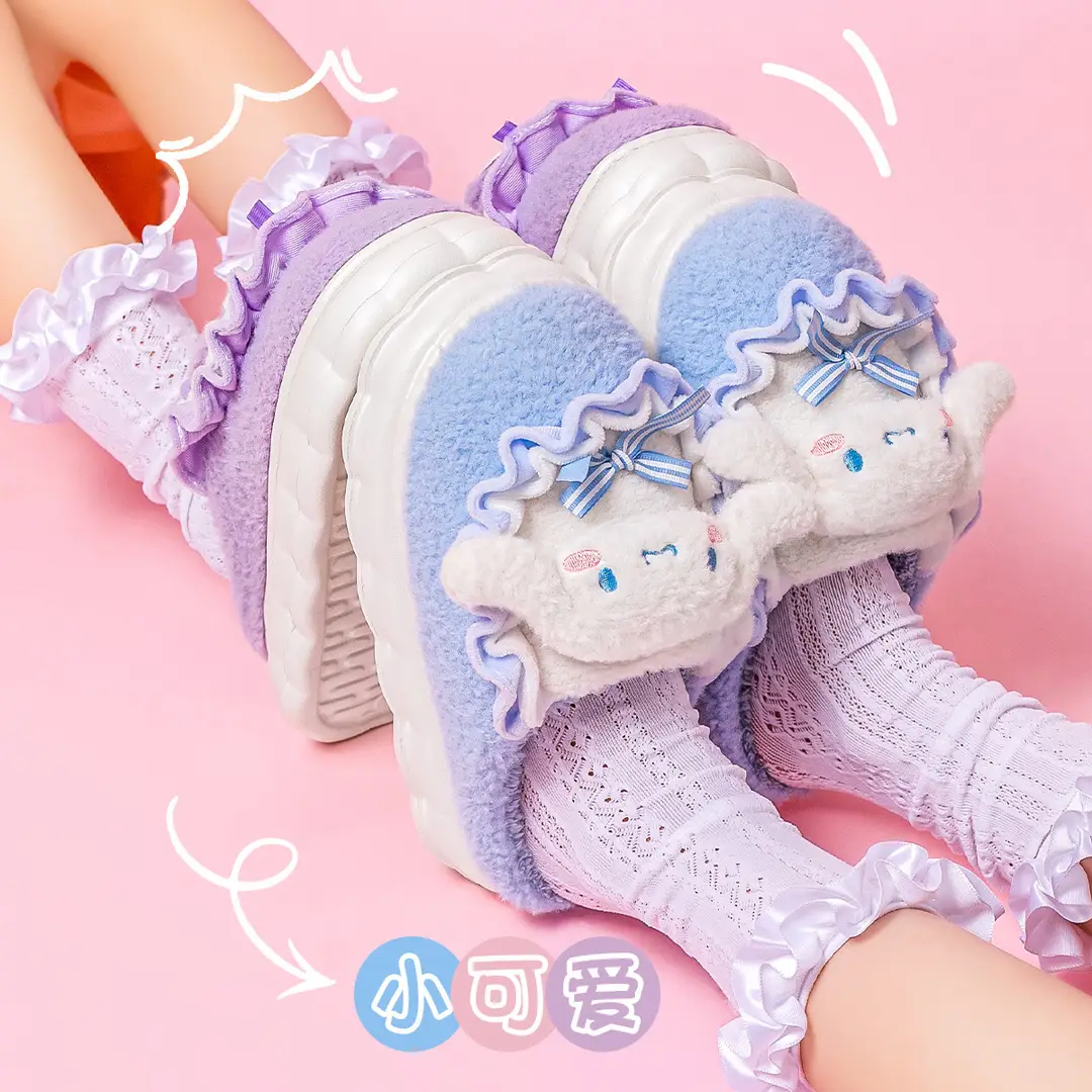 Cute Cinnamon Dog Cotton Slippers for Women, Winter 2026 New Model, Indoor Home Children's Plush Slippers for Outdoor Wear in Autumn and Winter - Image 10