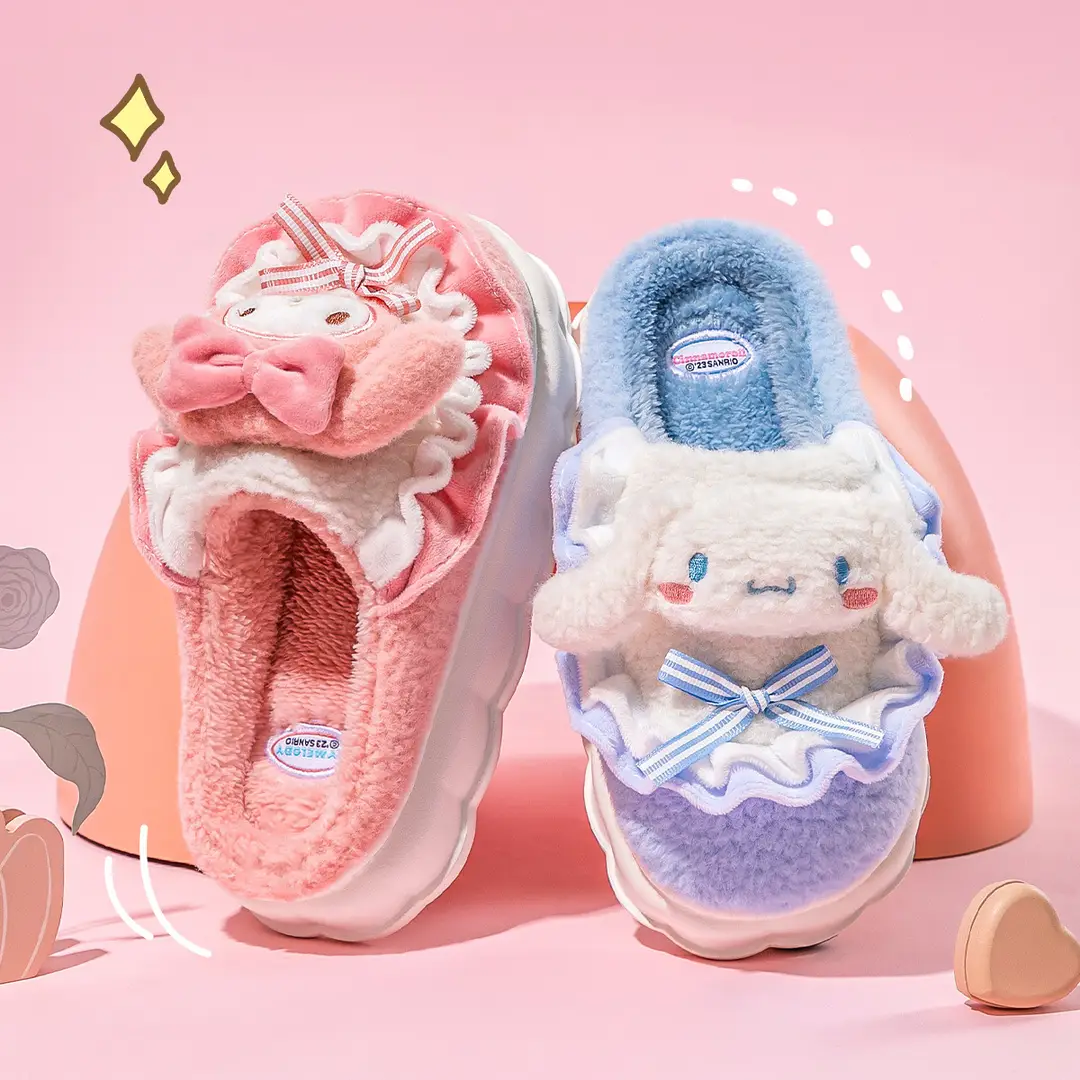 Cute Cinnamon Dog Cotton Slippers for Women, Winter 2026 New Model, Indoor Home Children's Plush Slippers for Outdoor Wear in Autumn and Winter - Image 11