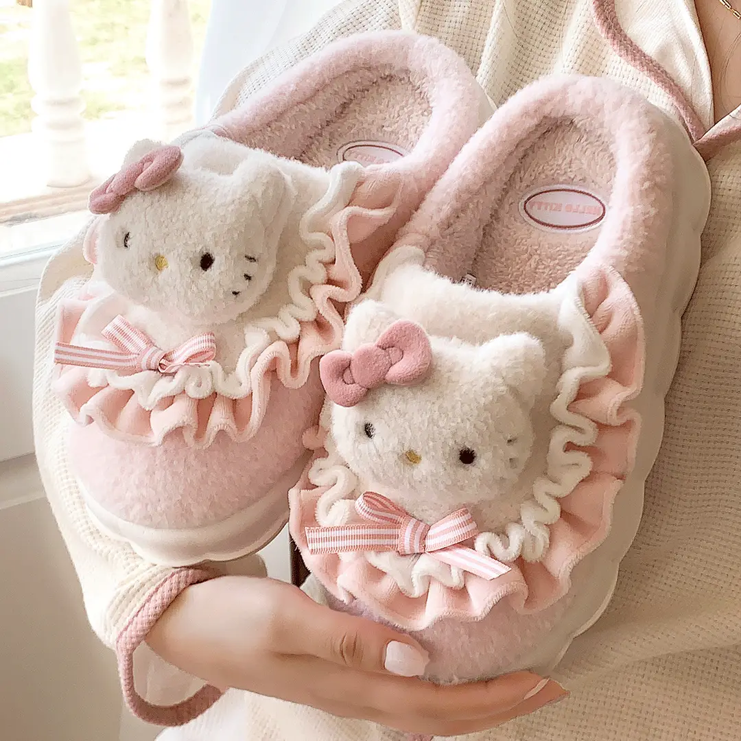 Cute Cinnamon Dog Cotton Slippers for Women, Winter 2026 New Model, Indoor Home Children's Plush Slippers for Outdoor Wear in Autumn and Winter - Image 6