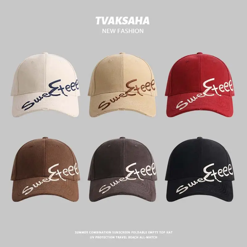 Women's Beige Sweat Eee Baseball Cap Wide Brim Sun Hat — feature 3