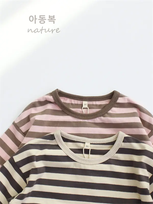 New Kids Striped Cotton T-Shirt Spring Boys - Image 4