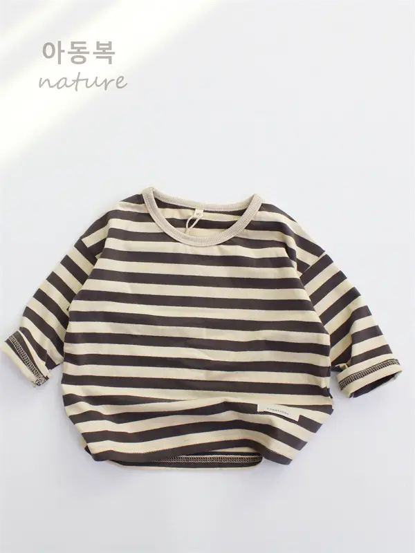 New Kids Striped Cotton T-Shirt Spring Boys - Image 6