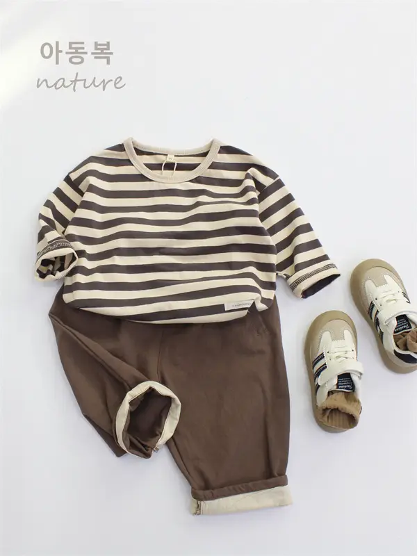 New Kids Striped Cotton T-Shirt Spring Boys - Image 7