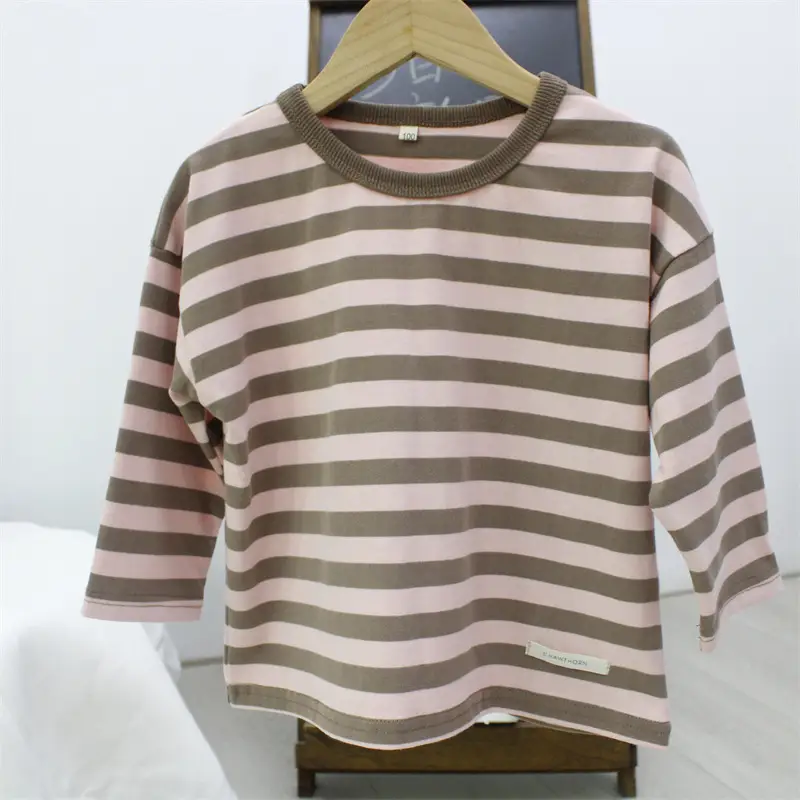 New Kids Striped Cotton T-Shirt Spring Boys - Image 2