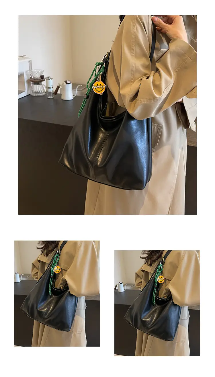 Vintage Women's Shoulder Tote Bag 2024 Large Capacity Brown — feature 11
