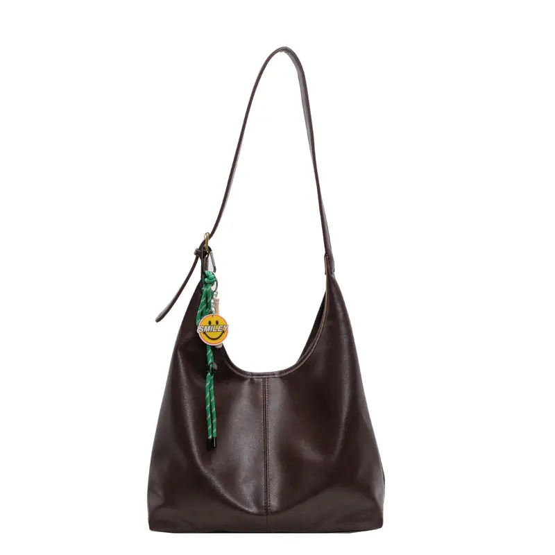Vintage Women's Shoulder Tote Bag 2024 Large Capacity Brown - Image 3