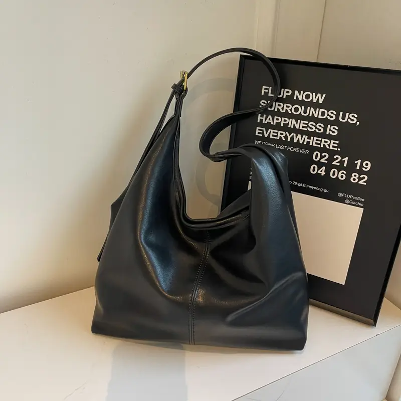 Vintage Women's Shoulder Tote Bag 2024 Large Capacity Brown - Image 5