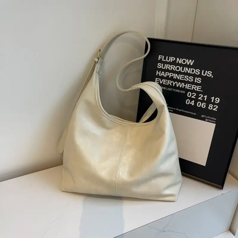 Vintage Women's Shoulder Tote Bag 2024 Large Capacity Brown - Image 6