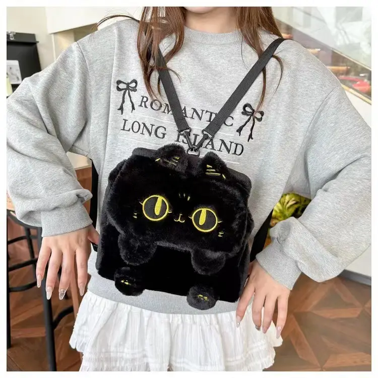 Little Penguin Plush Shoulder Crossbody Bag Brown — feature 5