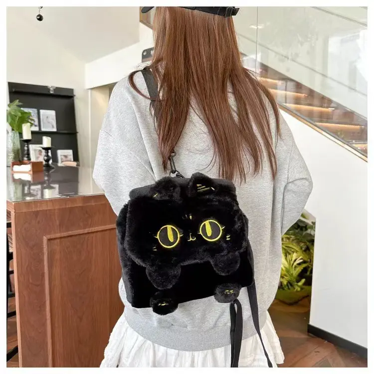 Little Penguin Plush Shoulder Crossbody Bag Brown — feature 7