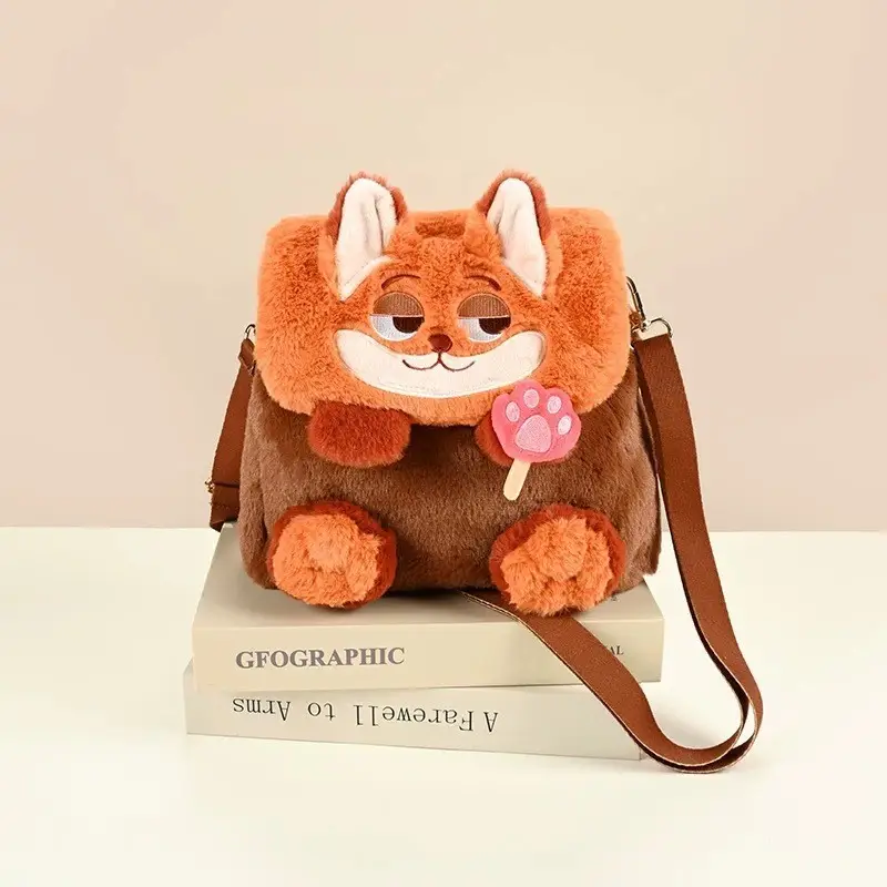 Little Penguin Plush Shoulder Crossbody Bag Brown - Image 2