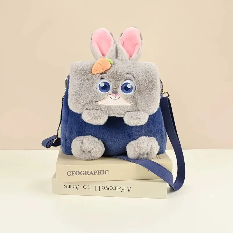 Little Penguin Plush Shoulder Crossbody Bag Brown - Image 3