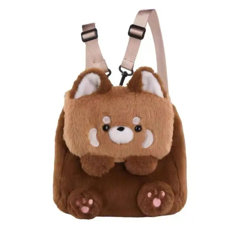 Little Penguin Plush Shoulder Crossbody Bag Brown - Image 4