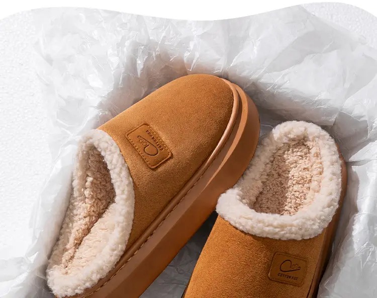 Home Cotton Slippers Indoor Warm Non-Slip Soft Sole Maternity Shoes Thick Sole Couple Style Household Plush Slippers Autumn and Winter — feature 27
