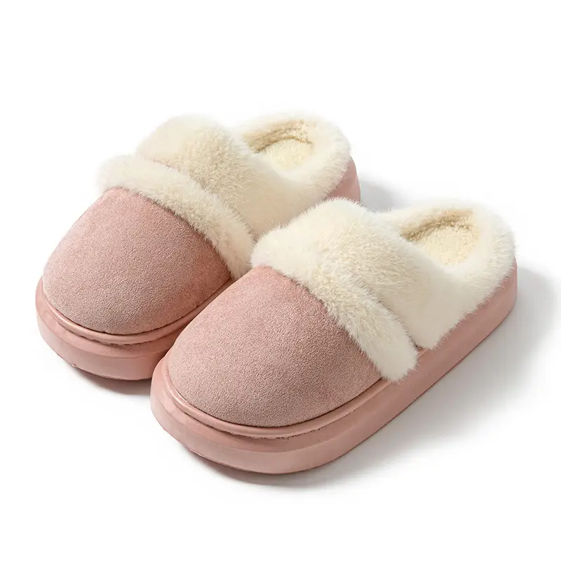 Home Cotton Slippers Indoor Warm Non-Slip Soft Sole Maternity Shoes Thick Sole Couple Style Household Plush Slippers Autumn and Winter - Image 8