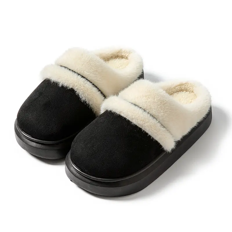 Home Cotton Slippers Indoor Warm Non-Slip Soft Sole Maternity Shoes Thick Sole Couple Style Household Plush Slippers Autumn and Winter - Image 10
