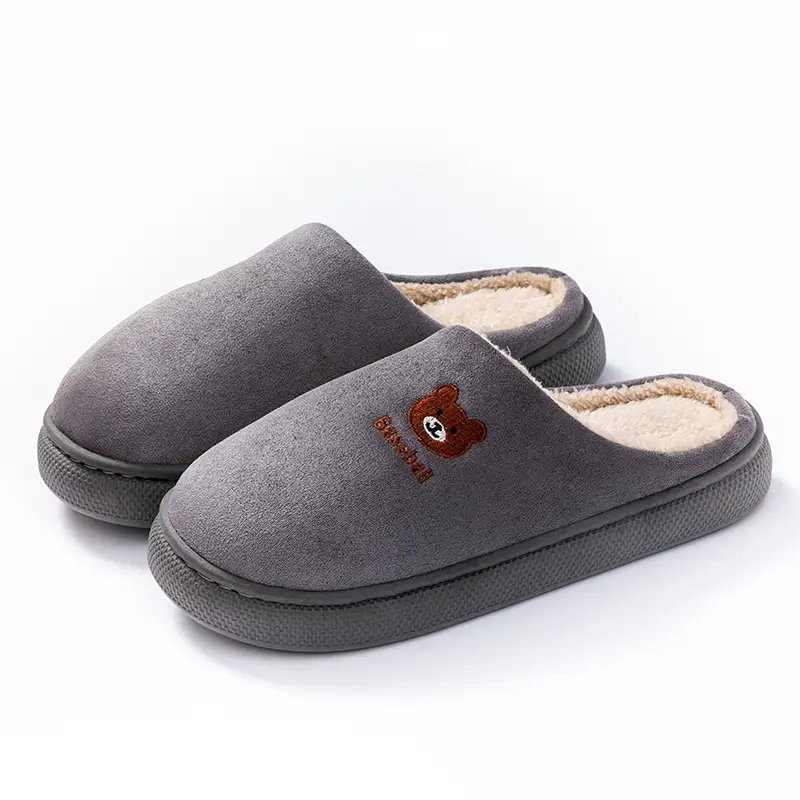 Home Cotton Slippers Indoor Warm Non-Slip Soft Sole Maternity Shoes Thick Sole Couple Style Household Plush Slippers Autumn and Winter - Image 15