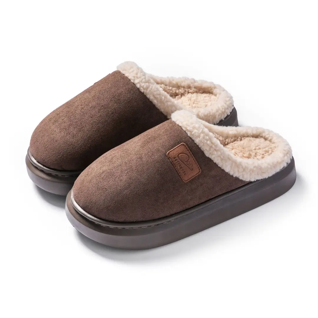 Home Cotton Slippers Indoor Warm Non-Slip Soft Sole Maternity Shoes Thick Sole Couple Style Household Plush Slippers Autumn and Winter - Image 3