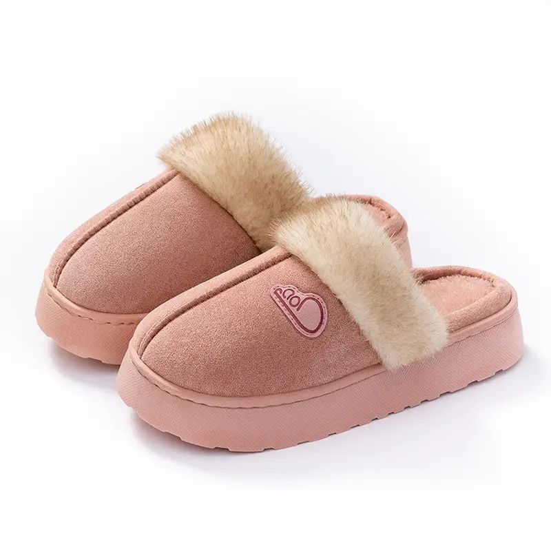 Home Cotton Slippers Indoor Warm Non-Slip Soft Sole Maternity Shoes Thick Sole Couple Style Household Plush Slippers Autumn and Winter - Image 4